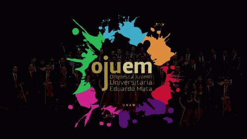 OJUEM logo colores fondo negro